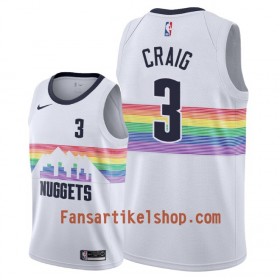 Denver Nuggets Trikot Torrey Craig 3 2018-19 Nike City Edition Weiß Swingman - Herren